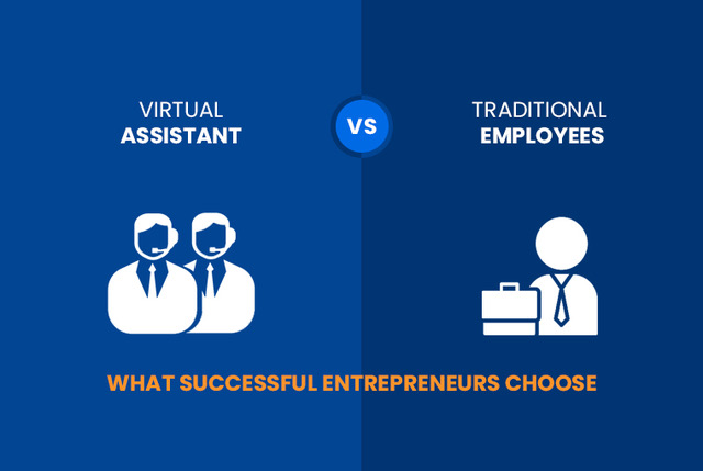 What sets virtual assistants apart from traditional employees?